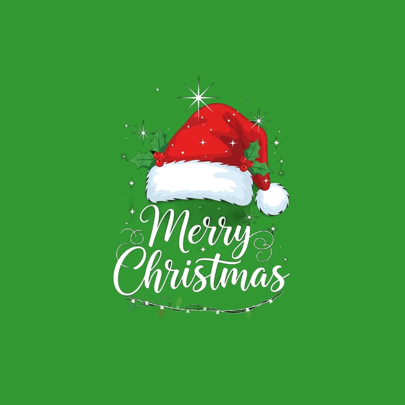 Merry Christmas Greeting with Santa Hat|Perfect Gift for Loved Ones|Holiday-themed christmas gift for her Tapestry