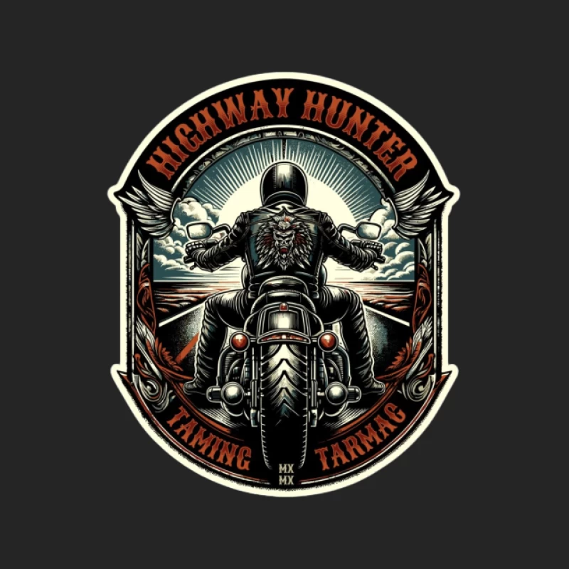 Motorradfahrer auf der Autobahn Damen Pullover Sweatshirt
