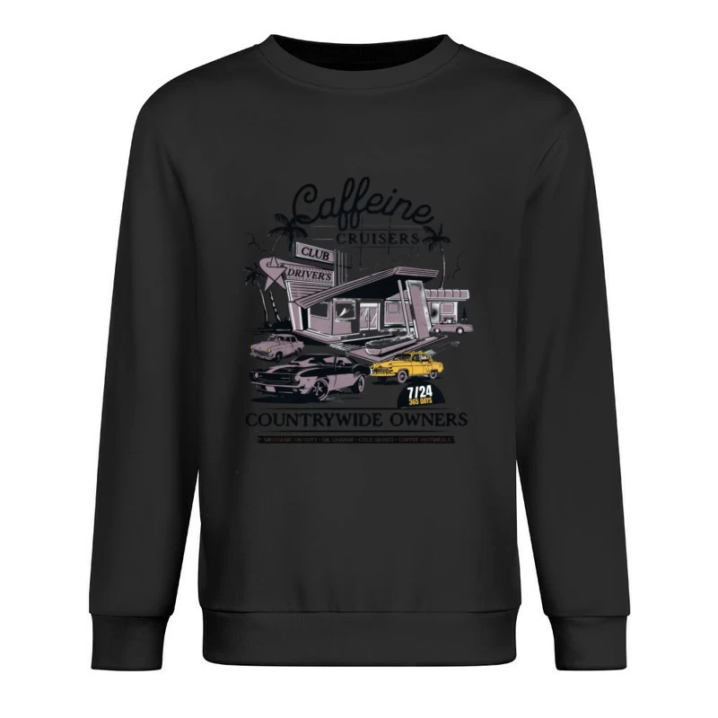Design de Rencontre Automobile Rétro Homme Sweat-shirt à enfiler