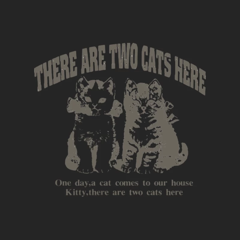 Zwei Katzen Illustration mit Text Herren Pullover Sweatshirt