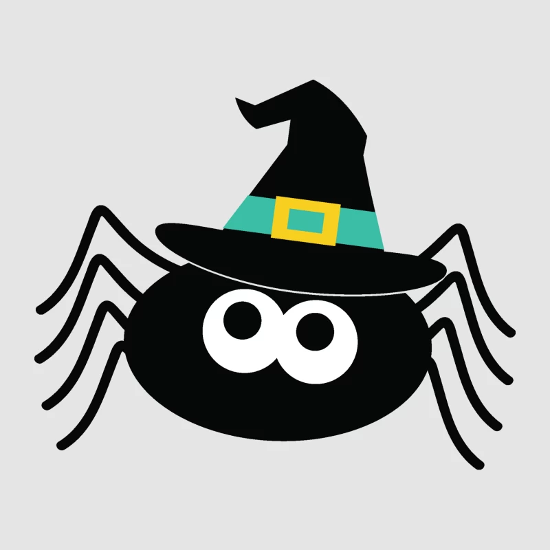Araignée Halloween avec chapeau de sorcière Homme Sweat à capuche