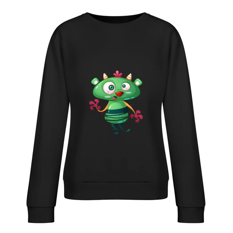 Créature colorée avec cornes Femme Sweat-shirt à enfiler