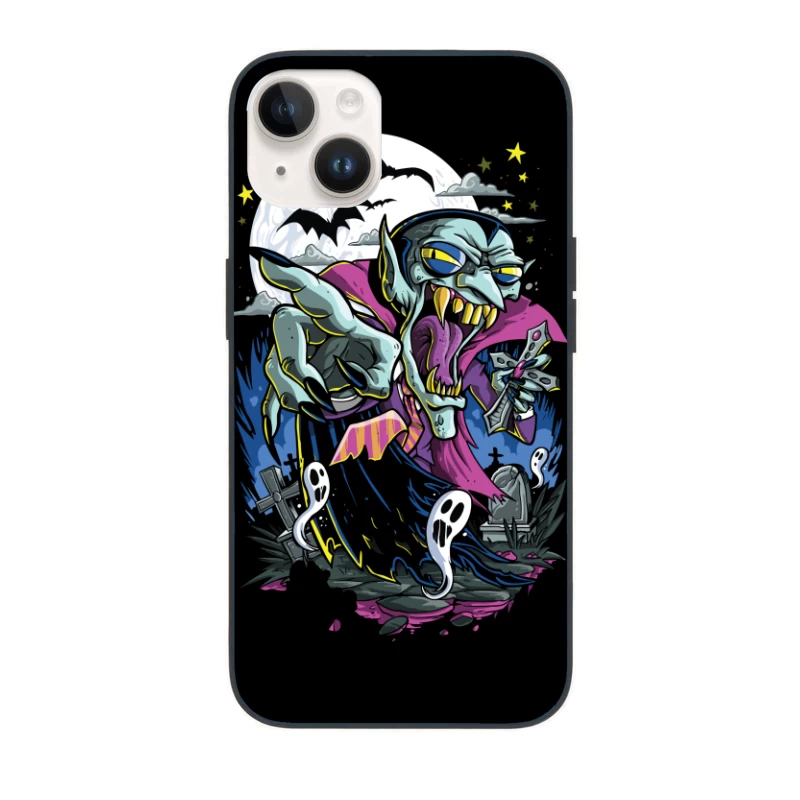 Spooky Halloween Vampire Graphic iPhone Case