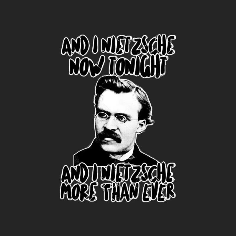 Friedrich Wilhelm Nietzsche Humor Lyric - Retro Styled Graphic Design Male Pullover Sweatshirt