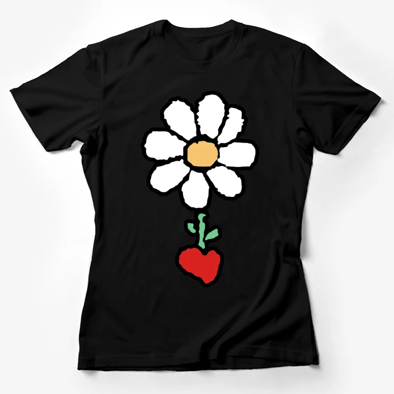 Blume mit Herz Damen T-Shirt