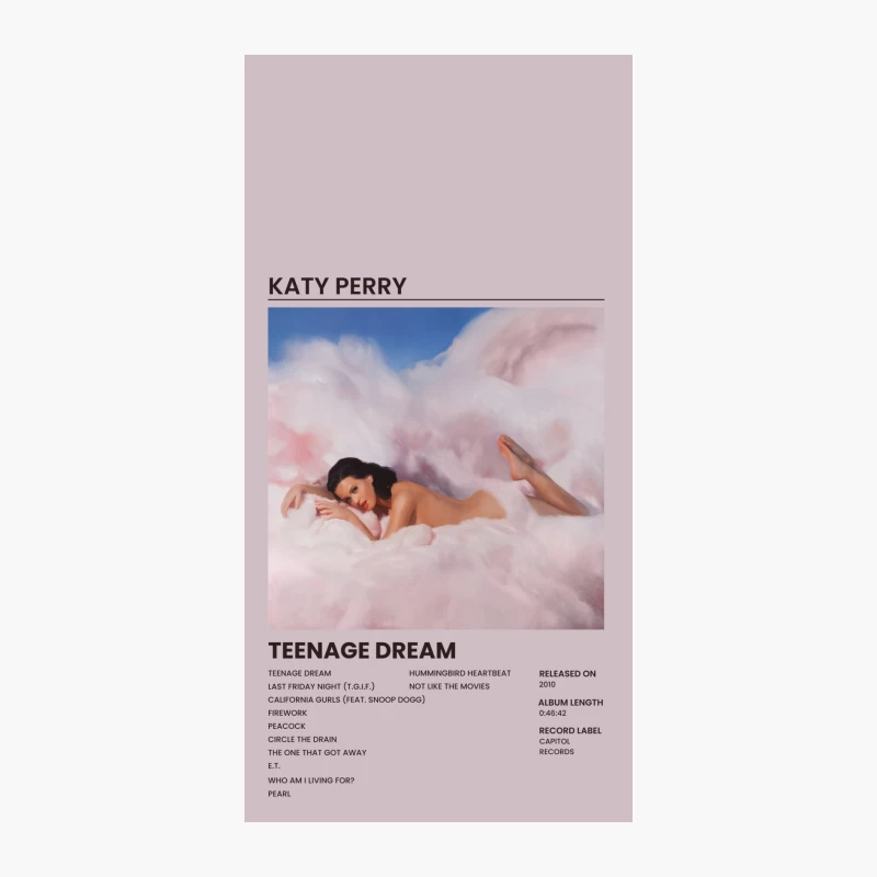 Katy Perry's Iconic Teenage Dream Album Cover iPhone Case
