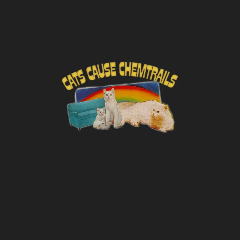 Cats Cause Chemtrails  Retro Catl Lover Conspiracy Crossover Design Bucket Hat