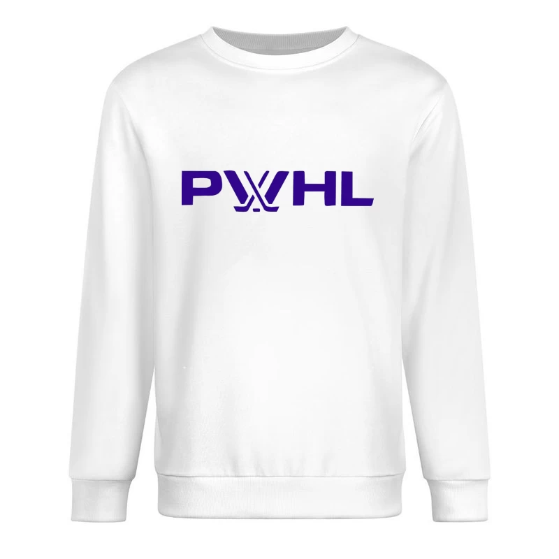 PWHL (Premier Women's Hockey League) Logo in Purple Male Pullover Sweatshirt