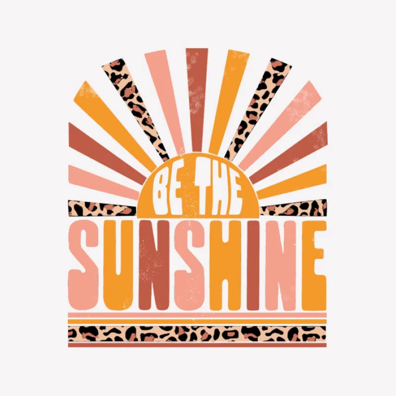 Sei der Sonnenschein mit Leopardenmuster Herren T-Shirt