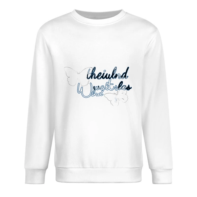 Schmetterlingsdesign mit Schriftzug Herren Pullover Sweatshirt
