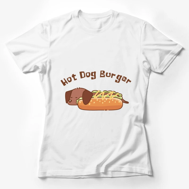 Süßer Hot Dog Burger Design Damen T-Shirt