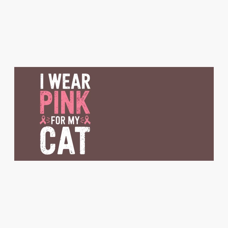 Pink Ribbon Cat Support: Breast Cancer Awareness Campaign Coffee Mug