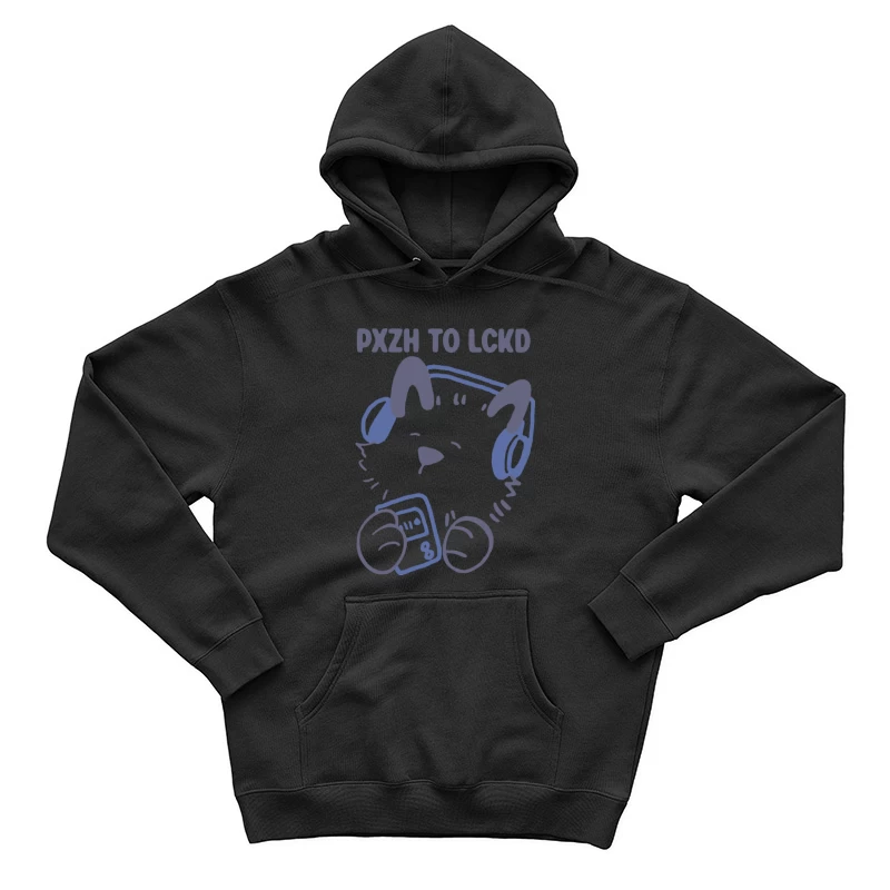 Niedliches Tier mit Kopfhörern Herren Pullover Hoodie