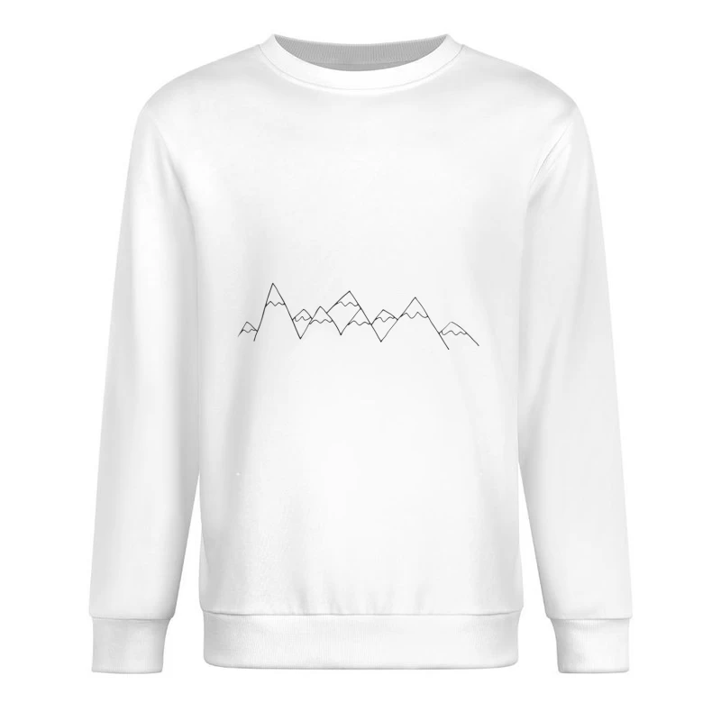 Silhouette de Montagnes avec Oiseaux Homme Sweat-shirt à enfiler