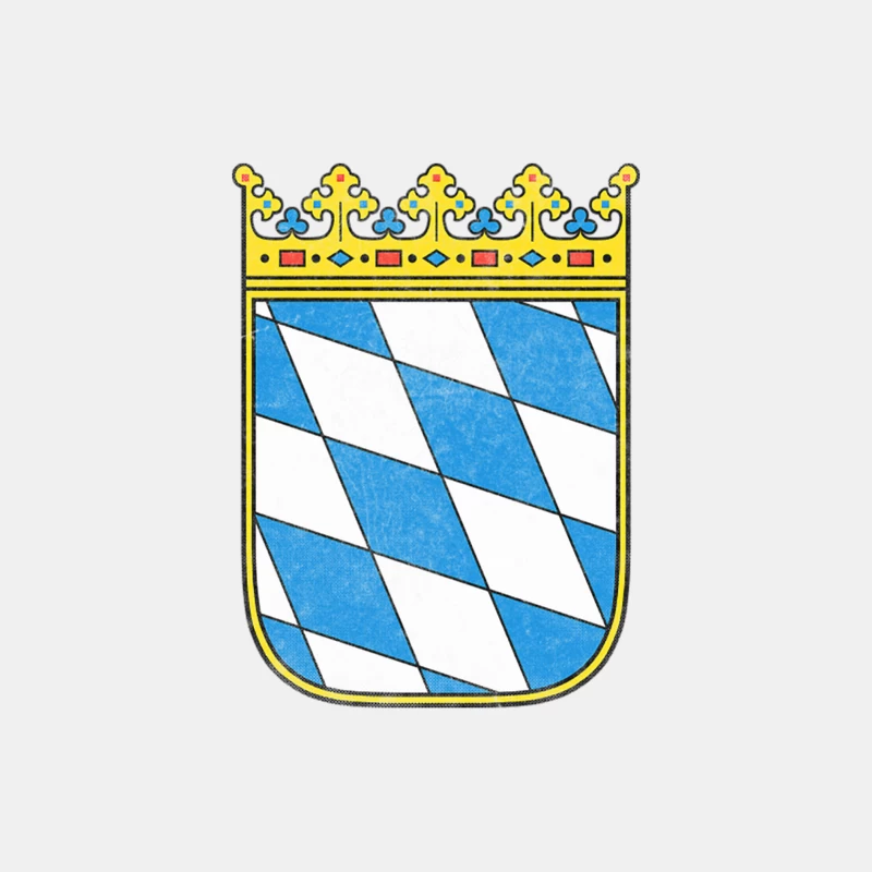 Bavaria Coat of Arms  Faded Style Region Design Male Tank Top
