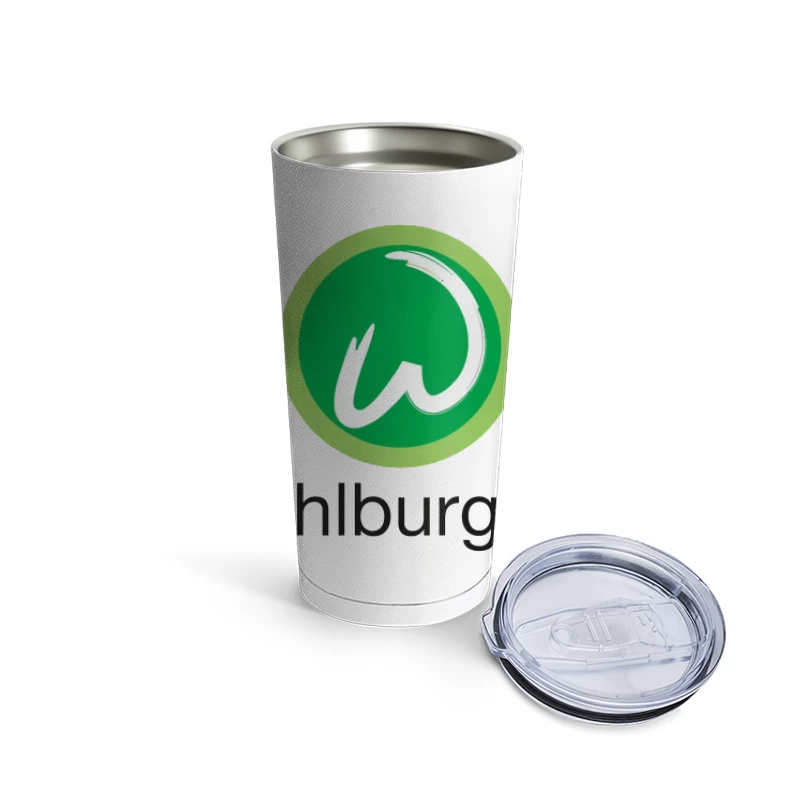 Wahlburgers Restaurant Chain Green Circle Logo Design Travel Mug