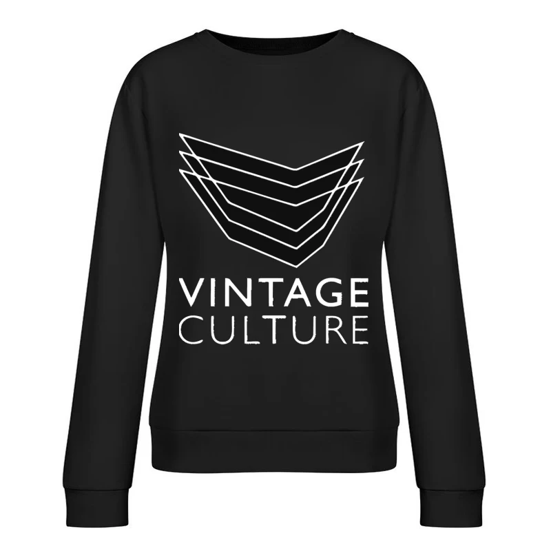 Vintage Culture Geometric Chevron Logo Design Female Pullover Sweatshirt