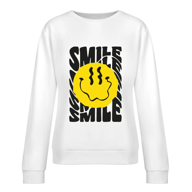 Trippy Smile – Psychedelic Vibes Female Pullover Sweatshirt