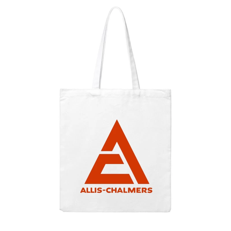 Vintage Allis-Chalmers Industrial Company Logo with Red Triangle Design Cotton Tote Bag