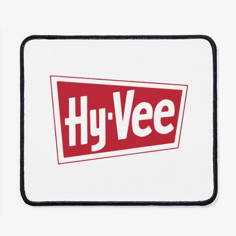 Hy-Vee Supermarket Chain Logo in Red and White Mouse Pad