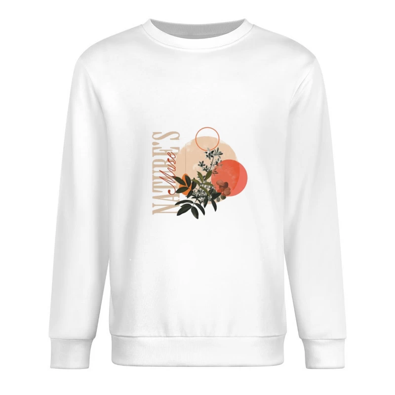 Inspiration de la nature: art floral en tons orange Homme Sweat-shirt à enfiler