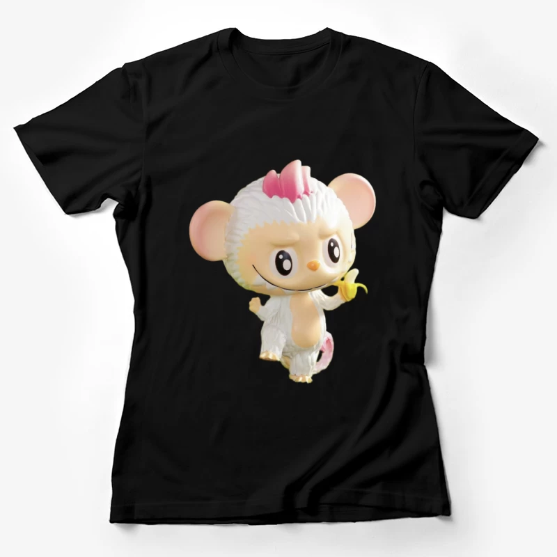 Fröhlicher Affen-Cartoon mit Banane Damen T-Shirt