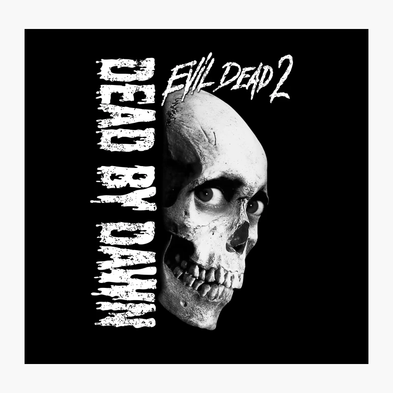 Evil Dead 2 Horror Movie Gothic Skull Poster Artwork Throw Pillow