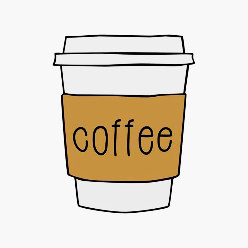 Coffee Cup Illustration Cotton Tote Bag
