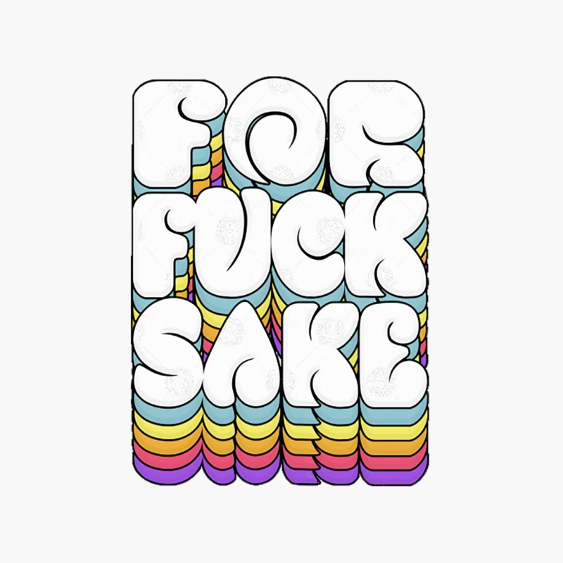 For Fck Sake - Typographic Design Cotton Tote Bag