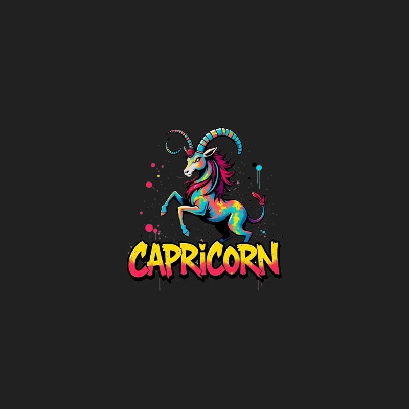Vibrant Capricorn Zodiac Art Bucket Hat