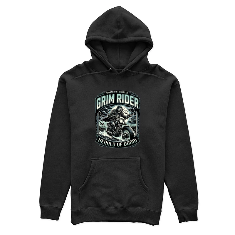 Grimmiger Reiter auf einer Motorradfahrt Damen Pullover Hoodie