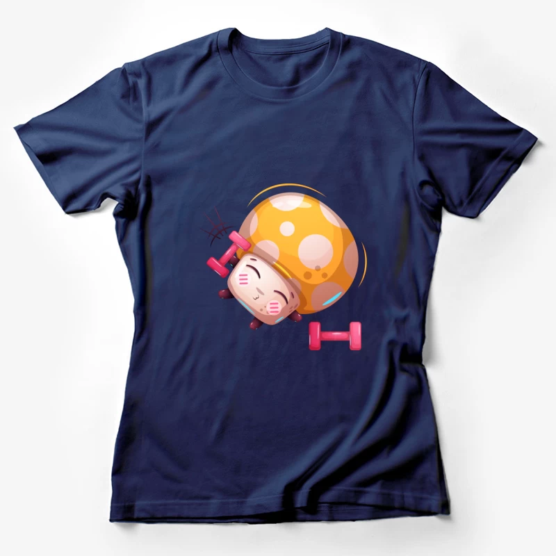 Champignon mignon faisant de l'exercice Femme T-Shirt