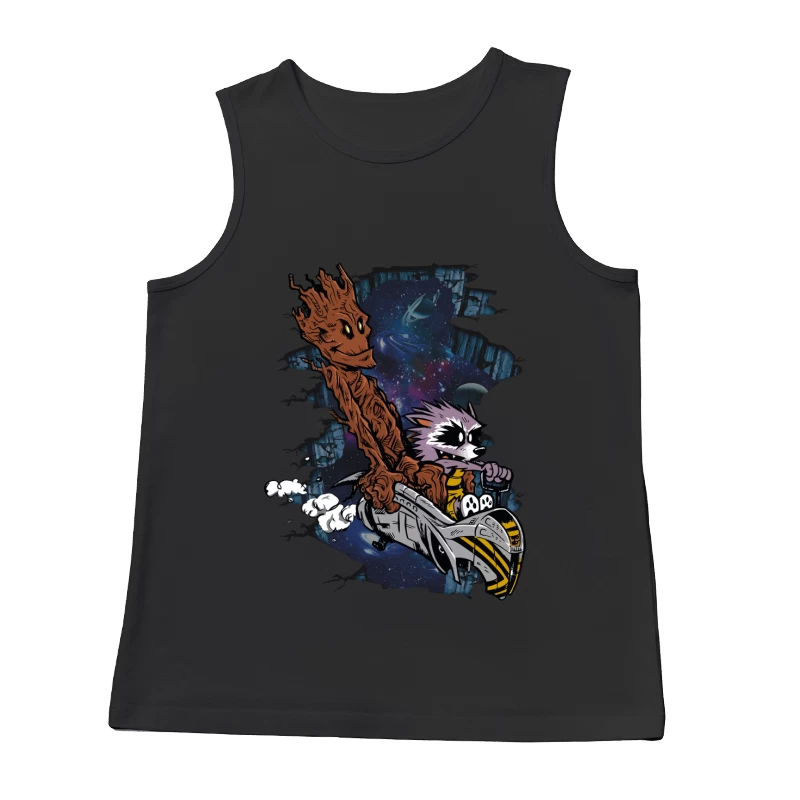 Galactic Warrior and Rebel Pilot in Deep Space Male Tank Top