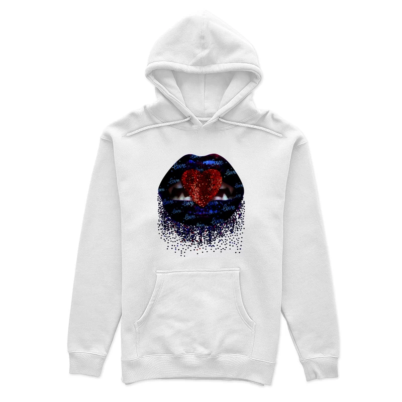 Herz und Lippenkunst Damen Pullover Hoodie