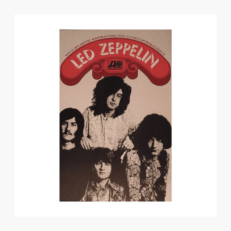 Vintage Led Zeppelin Atlantic Records Rock Band Music Poster Pin