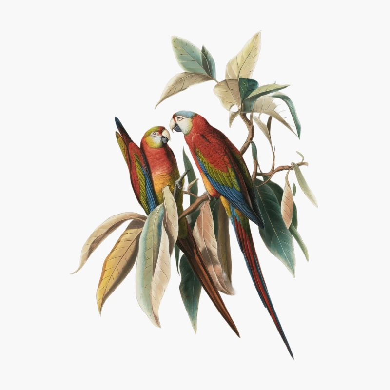 Vibrant Macaws: A Tropical Avian Portrait Cotton Tote Bag