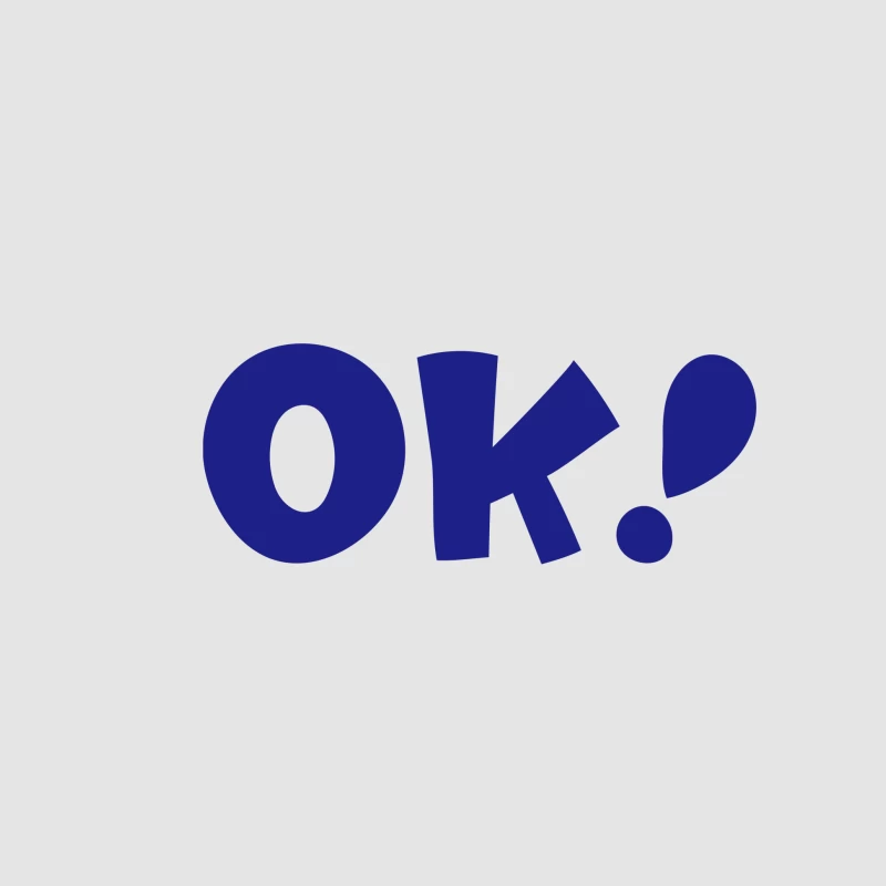 Blaue OK-Grafik auf weiß Herren Pullover Hoodie