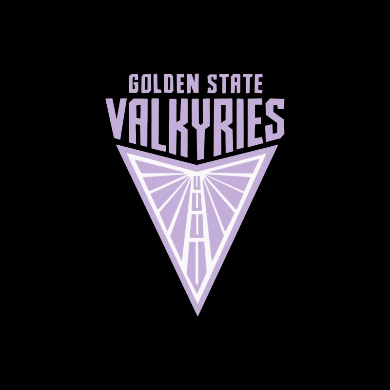 Golden State Valkyries Purple Triangle Logo Design Throw Pillow