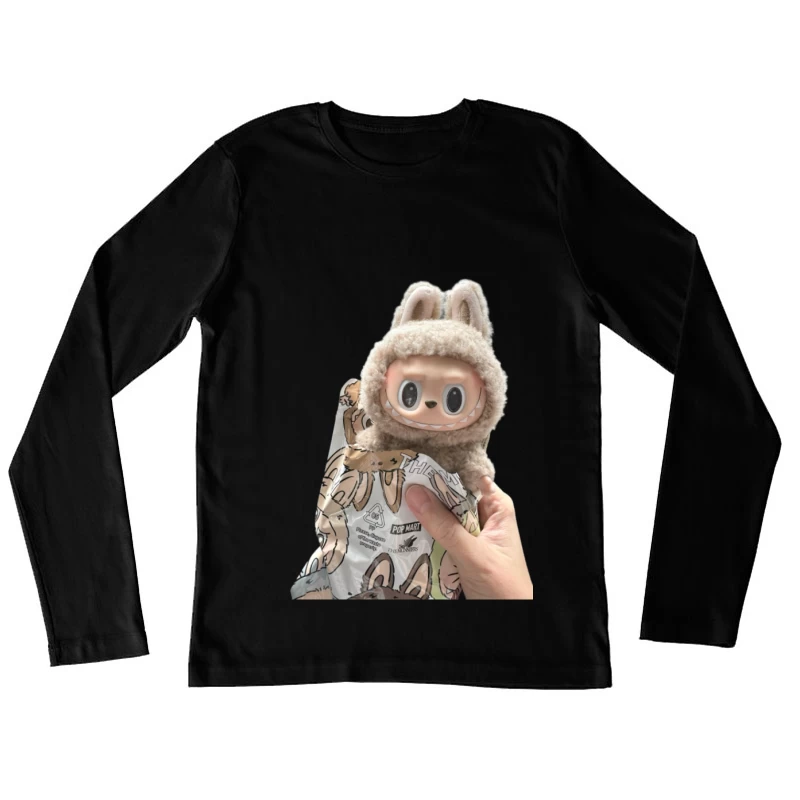 Niedliche Figur in Hasenkostüm Damen Langarm T-Shirt