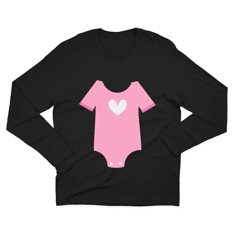 Body rose avec cœur Homme Manches Longues T-Shirt