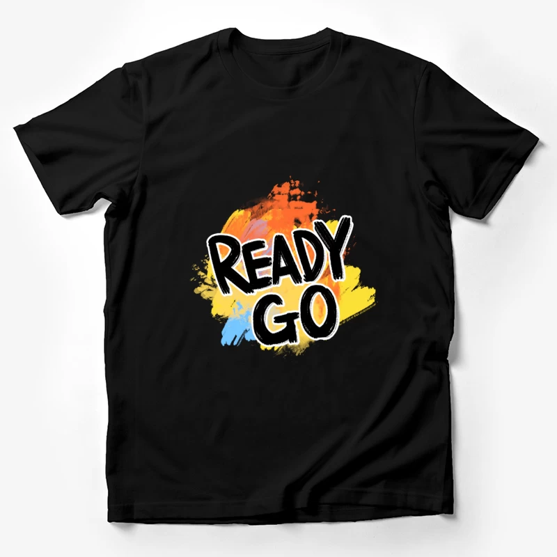 Farbenfrohes Typografie-Design Herren T-Shirt