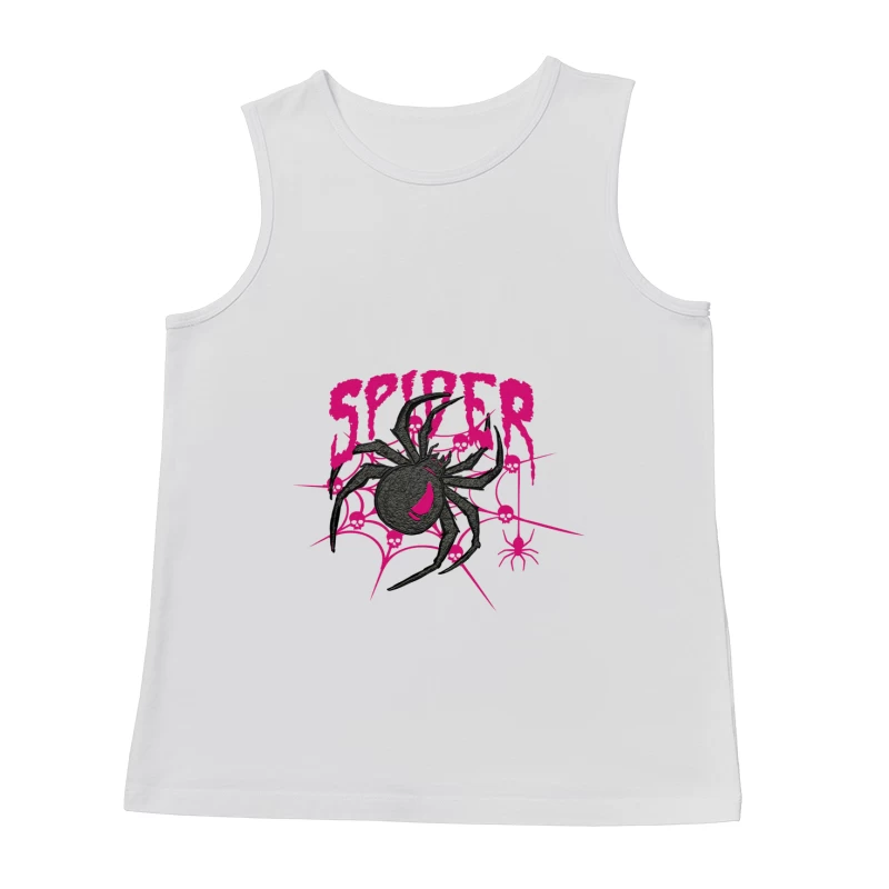 Spinnenmotiv mit Totenkopf Herren Tanktops