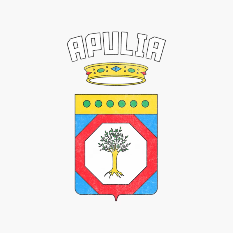 Apulia  Puglia Italy Region Coat of Arms  Vintage Style Cotton Tote Bag