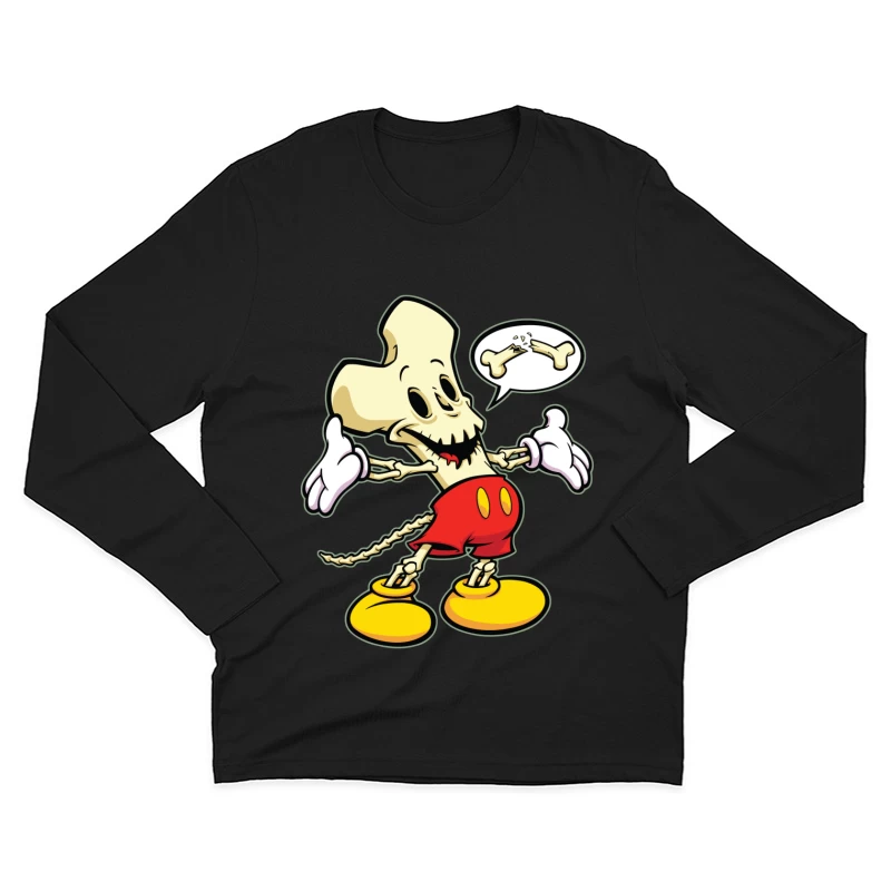 Cartoon Skeleton Character Male Long Sleeve T-Shirt