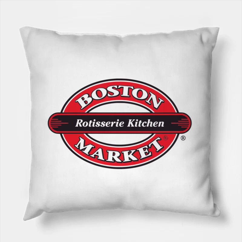boston quincy market Throw Pillow