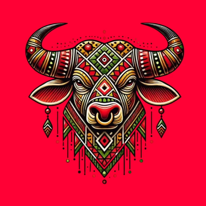 Decorative Bull Artwork Pin