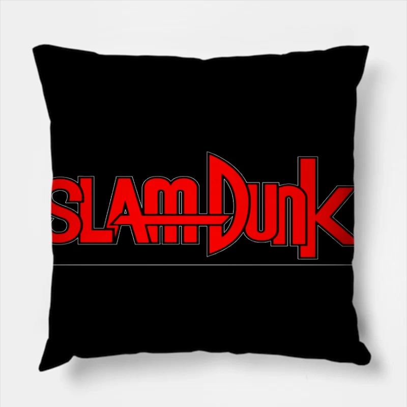 Slam Dunk Logo - Basketball Anime Throw Pillow