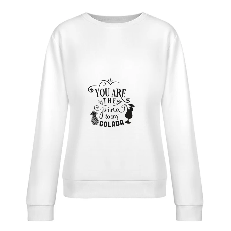 Zitat über Liebe und Cocktails Damen Pullover Sweatshirt