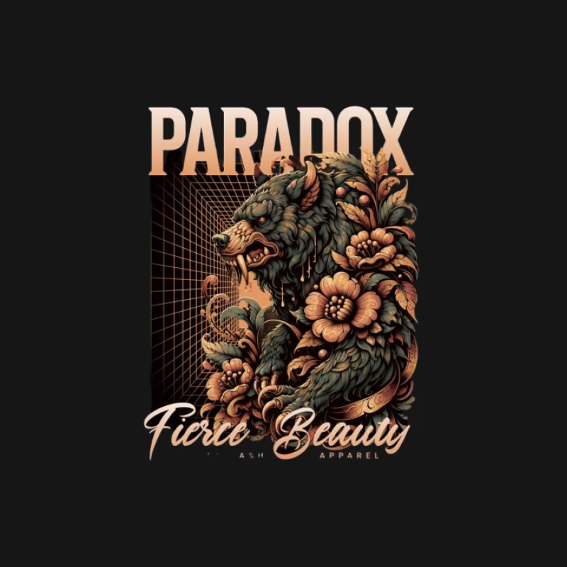 Paradoxe de l'ours, motif floral, beauté féroce Femme Manches Longues T-Shirt