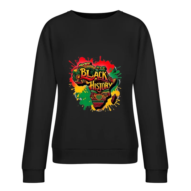 Black History Celebration Artwork Female Pullover Sweatshirt